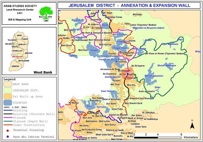 الانتهاء من إقامة ممر حدودي إسرائيلي جديد في موقع ” راس أبو سبيتان” جنوب شرق القدس كبديل عن حاجز الزعيم على طريق اريحا – التلة الفرنسية