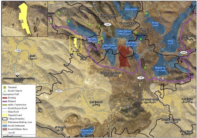 The Israeli Occupation Authorities targets lands of Surif village with a new Land Confiscation Order