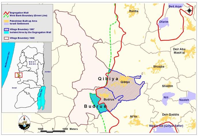 Israel illegally Re delineate the boundaries of the Palestinian Villages! The case of Qibya and Budrus villages
