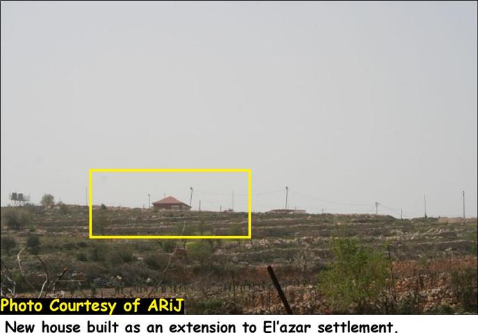 The Israeli settlers construct new outpost on the lands of Al Khader village