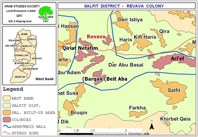 The enlargement of Revava settlement over lands seized from Deir Istiya village !!!