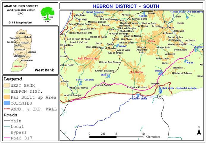 Hebron’s lands seized by road “security” fence !