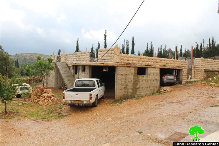 Stop-work order on a residence in the Hebron town of Sair