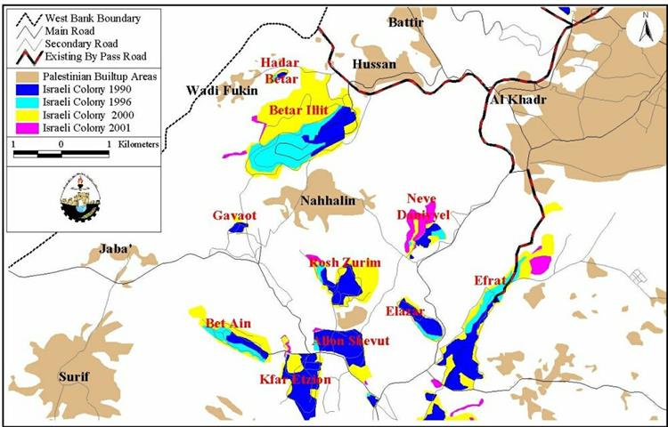 Israeli settlement activities swallow more land from Nahhalin Village