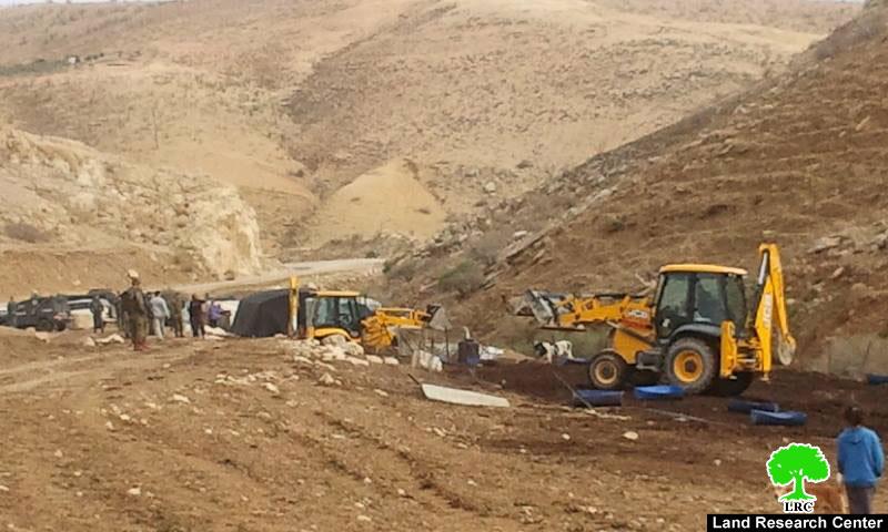 Demolishing six barns for sheep husbandry in Tubas