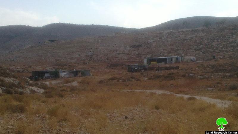 Stop-work orders on structures in the Jordan Valley nomad gathering of Al-Hadidiya
