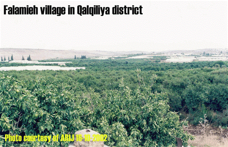 An Assessment of the Israeli Practices on the Palestinian Agricultural sector