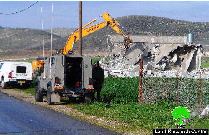 Unprecedented vicious attack on Palestinian construction in East Jerusalem and West Bank 
Demolition of 523 residences and structures since the beginning of 2016