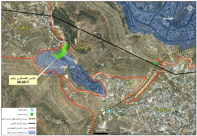 جيش الاحتلال الاسرائيلي يمدد سريان مفعول أمر عسكري قديم لصالح بناء جدار العزل العنصري