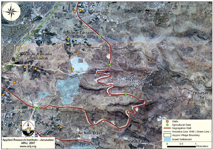 Subterranean Wells of Jayyus and Beit Amin villages in Qalqiliya governorate-swamped with waste dumped by Israeli settlers