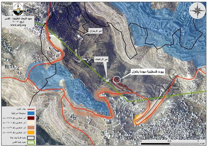 أمرا عسكريا جديدا لاستكمال بناء جدار العزل العنصري على أراضي مدينة بيت جالا