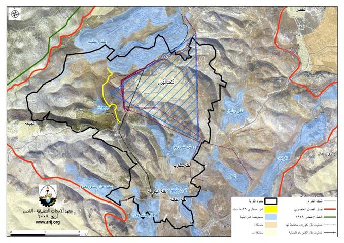 قرية نحالين تقع اسيرة شبكة الاسرائيلية للكهرباء
