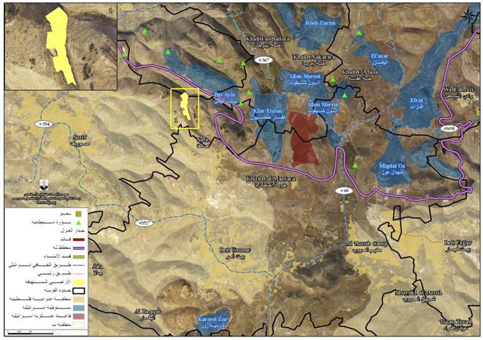 “بحجة ملكيتها للدولة”  امر عسكري اسرائيلي  لمصدادرة 368 دونما من اراضي قرية صافا شمال مدينة الخليل