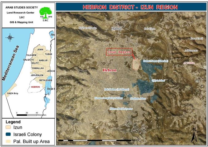 الاحتلال يوقف العمل في منزلين بمنطقة قيزون شرق الخليل