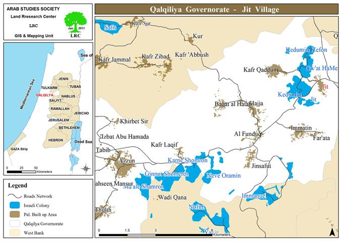 الاحتلال الإسرائيلي يخطر أربع منازل بوقف البناء في قرية جيت