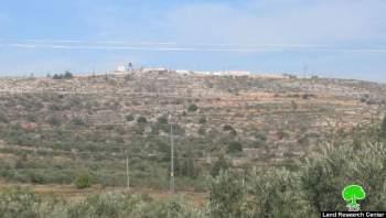 الشروع بإقامة بؤرة استيطانية جديدة على أراضي قرية عينابوس / محافظة نابلس