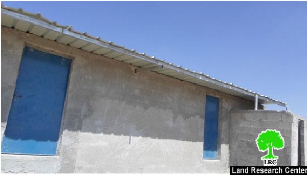 Stop-work order on a residential room in the Hebron village of Yatta