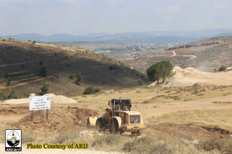 Expanding the Illegal Israeli settlement of  Neve Daniyel Israeli Authorities started the construction of the “Mekor Haim” religious Institute campus