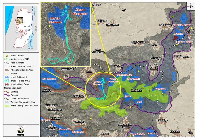 A new Israeli bypass road cater to the benefit of El Matan outpost