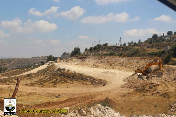 Expanding the Illegal Israeli settlement of  Neve Daniyel Israeli Authorities started the construction of the “Mekor Haim” religious Institute campus