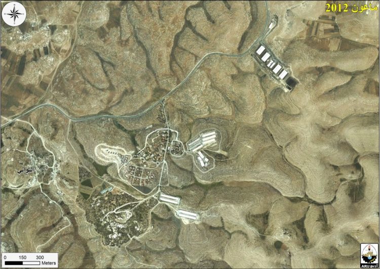 New public and commercial buildings in the Israeli settlement of Ma’on