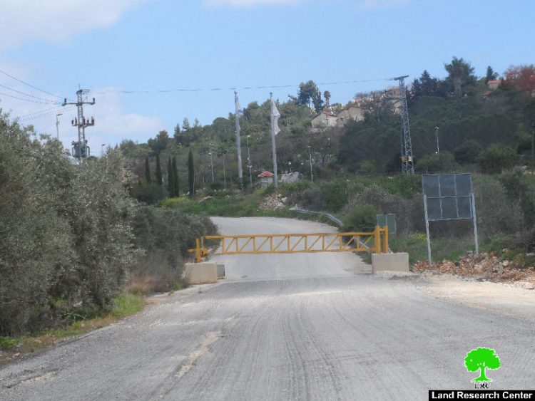 أغلق 145 طريقاً منذ بداية الانتفاضة, جيش الاحتلال الإسرائيلي يعيد إغلاق مدخل مدينة سلفيت الشمالي