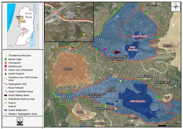Halt of construction orders in An Nabi Elias village in Qalqilyia Governorate