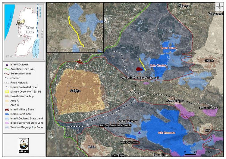 A new security road on lands of Jayyus village in Qalqilyia Governorate