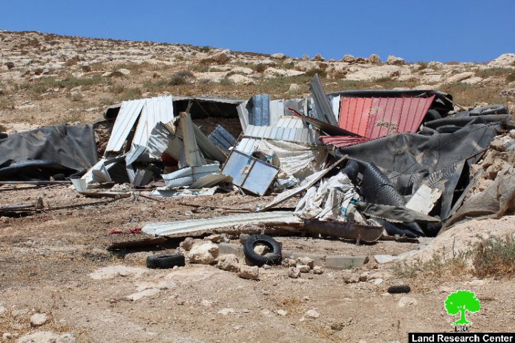 الاحتلال يهدم منشأة زراعية في خربة” الرظيم” ببلدة السموع