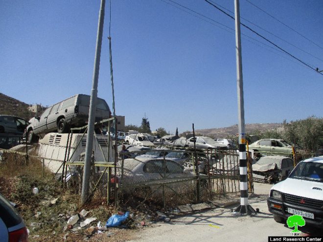 الاحتلال الإسرائيلي يهدم محطة لقطع السيارات المستعملة في بلدة حوارة