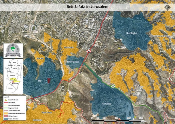 للمرة الثانية جرافات الاحتلال تهدم جزءاً من مطعم في بلدة بيت صفافا بحجة البناء بدون ترخيص
