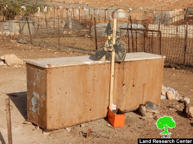 During military trainings: Israeli Occupation Forces destroy water tanks, demolish residential tents in Aqraba
