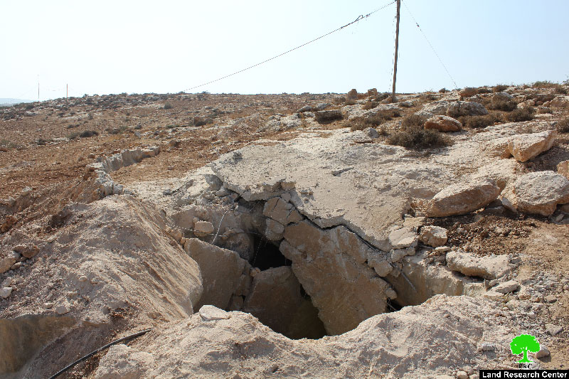 Israeli Occupation Forces demolish agricultural water well in Hebron