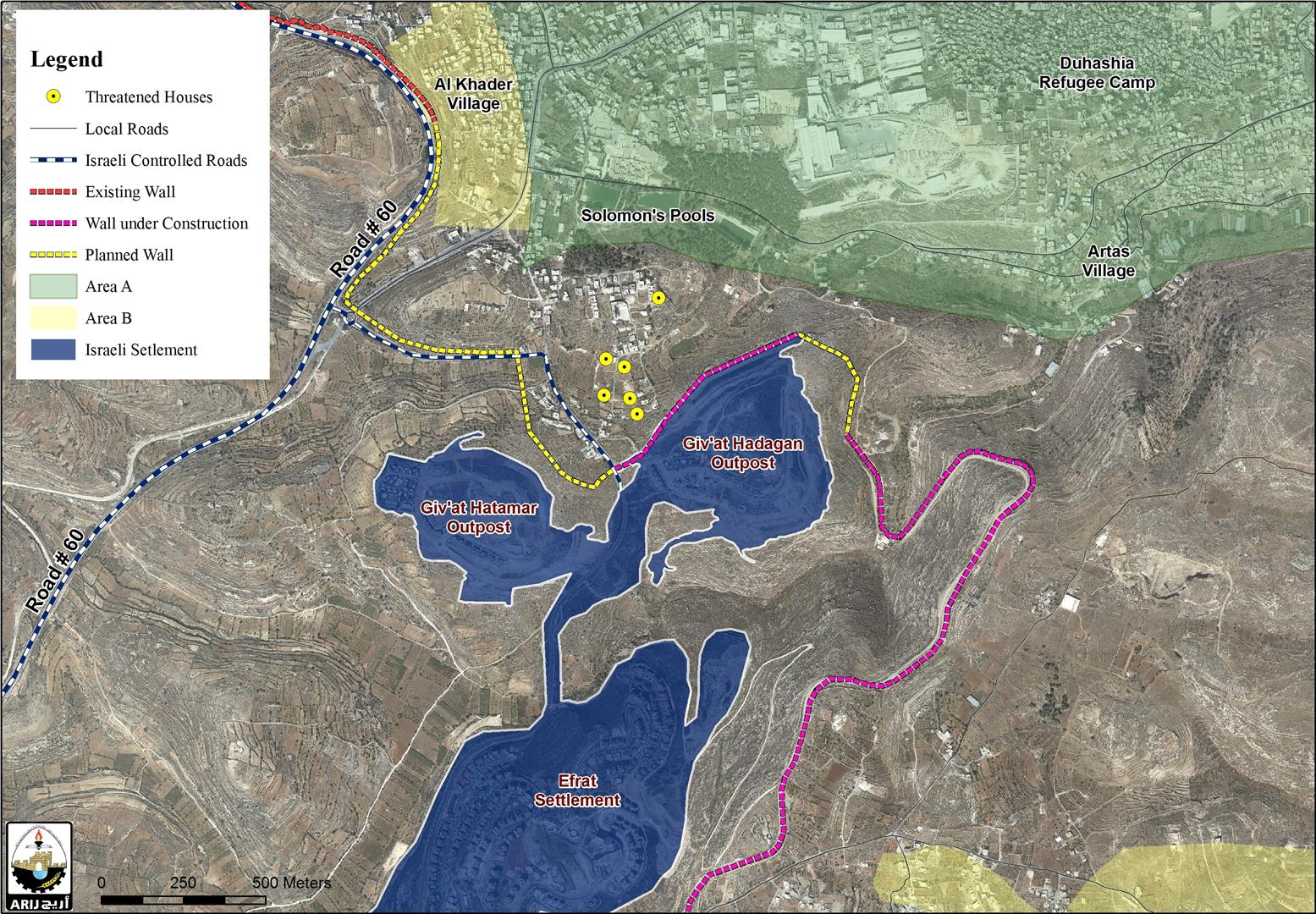Halt of construction orders in Al Khader village in the Bethlehem Governorate