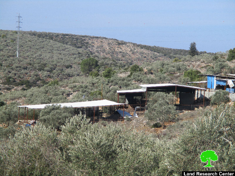 إخطارات بوقف البناء لبركسات زراعية في بلدة دير ستيا بمحافظة سلفيت