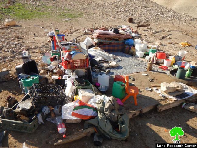 هدم مساكن وخيام زراعية للمرة العاشرة في خربة كرزلية