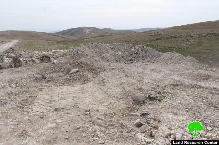 هدم  7 آبار زراعية و 4 بركسات في بلدة تقوع / محافظة بيت لحم