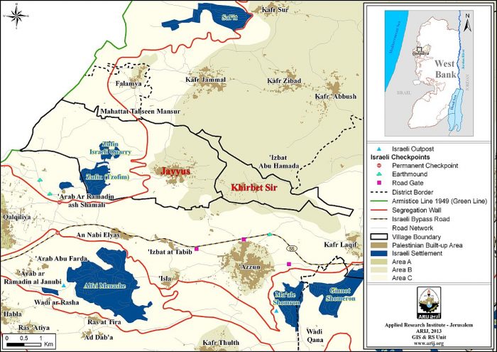 New extensions of Israeli military orders in Jayyous and Falamya within Qalqilya governorate