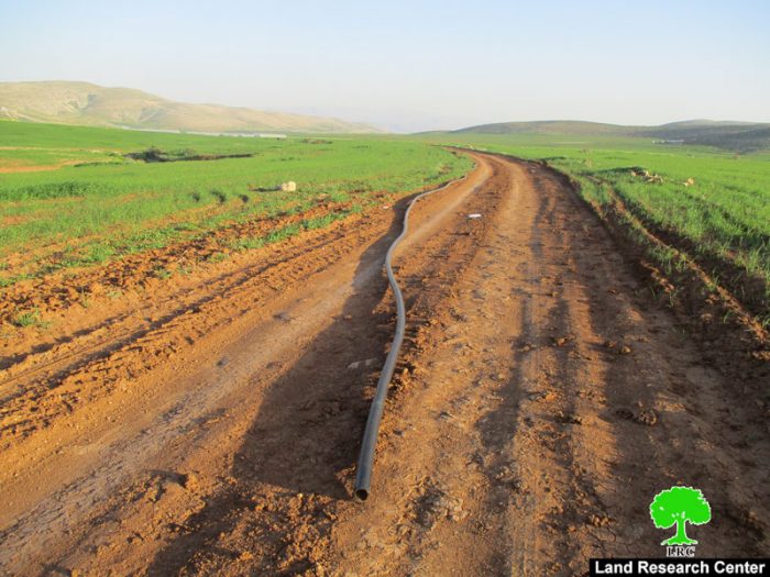 تدمير خط المياه الناقل في منطقة سهل البقيعة