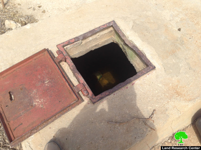 المستعمرون يسبحون في بئر زراعي ويحاولون تدميره في ظهر الزياح في بلدة الخضر/ محافظة بيت لحم