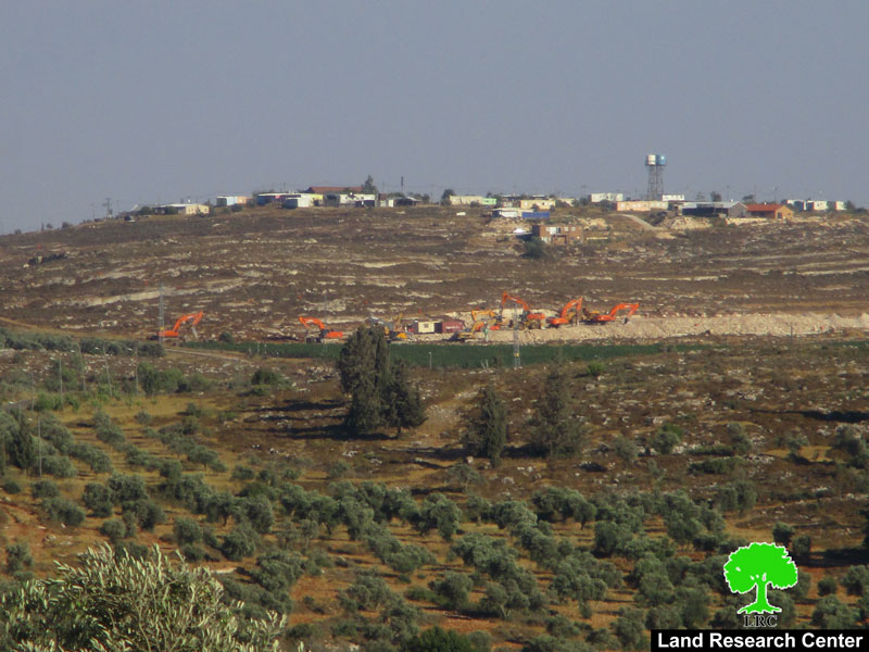 Israel’s Occupation machineries initiate construction of Amihai colony on  Nablus lands