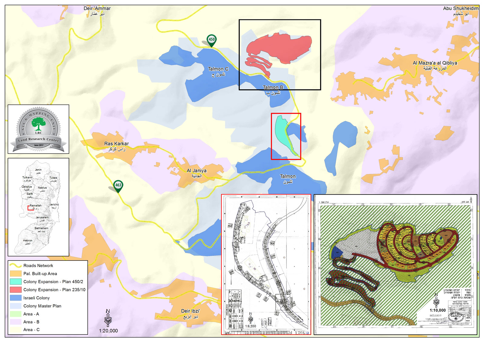 إعلام عن منح سريان مفعول لمخطط تفصيلي جديد في مستعمرة ” تلمون ب” على حساب مئات الدونمات الزراعية الفلسطينية