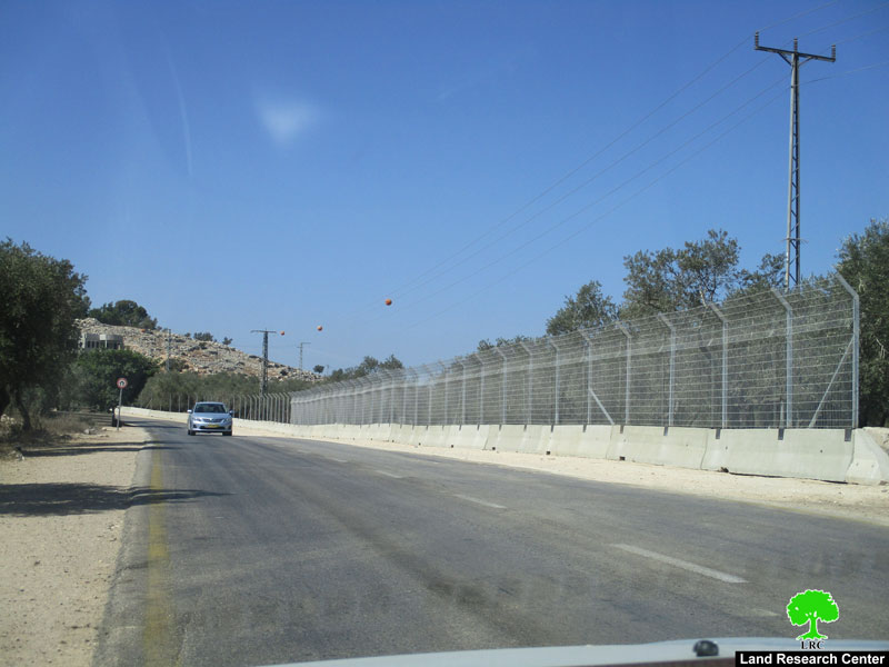 إنشاء سياج عازل على جانبي الطريق الالتفافي جنوب بلدة يعبد / محافظة جنين