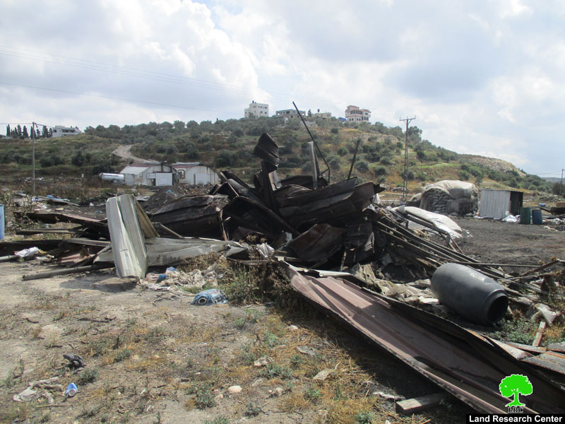 Israel’s Occupation Forces  demolish charcoal workshops in Jenin