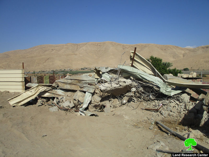 Israeli Occupation Forces demolish structures in Jericho governorate