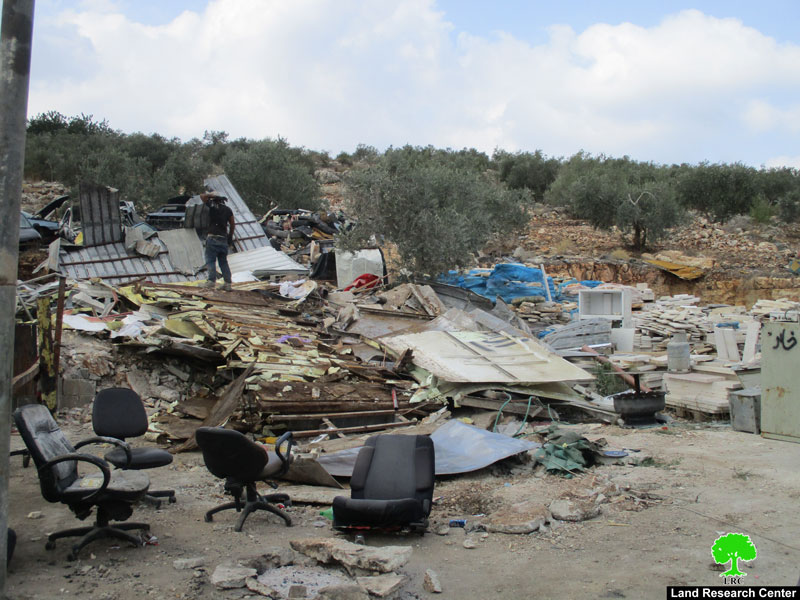 هدم عدد من الورش التجارية في قرية برطعة بمحافظة جنين