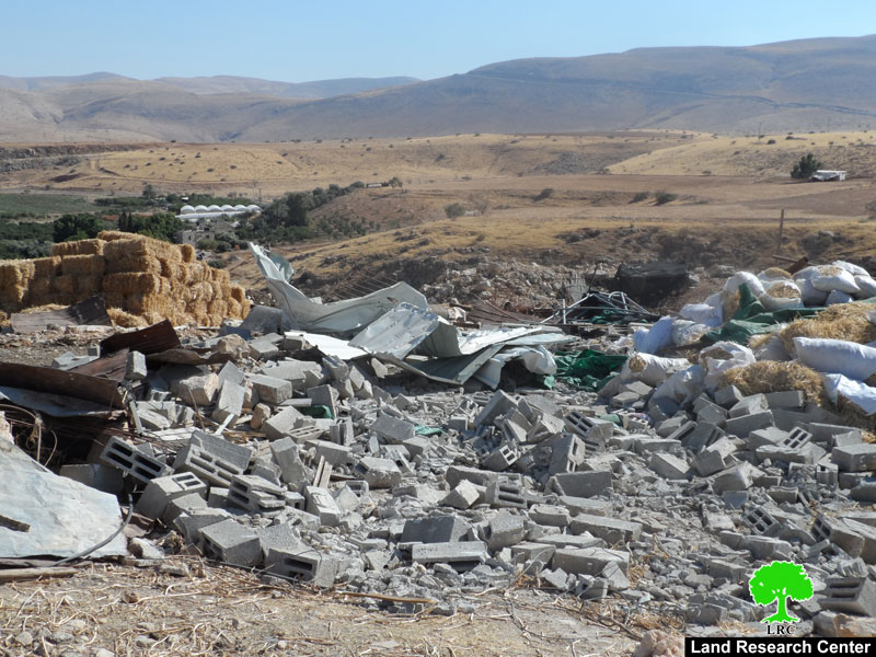 Israel’s Occupation Forces  demolish three residences in Mid Jordan Valley