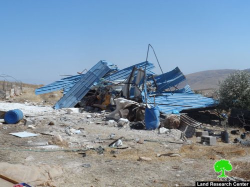 الاحتلال الاسرائيلي يهدم ثلاثة مساكن في منطقتي الجفتلك وفروش بيت دجن /  الأغوار الوسطى