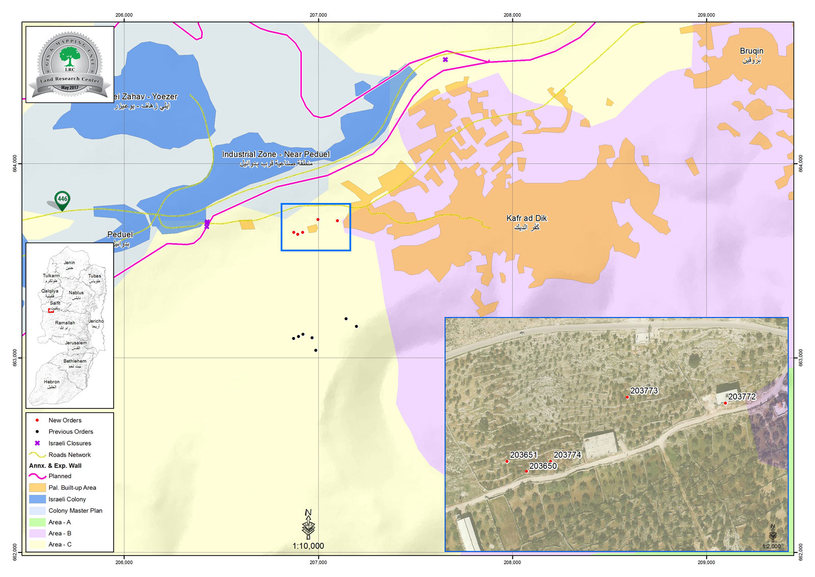 Israeli Occupation Forces notify residences of stop-work in the Salfit town of Kfar Ad-Dik