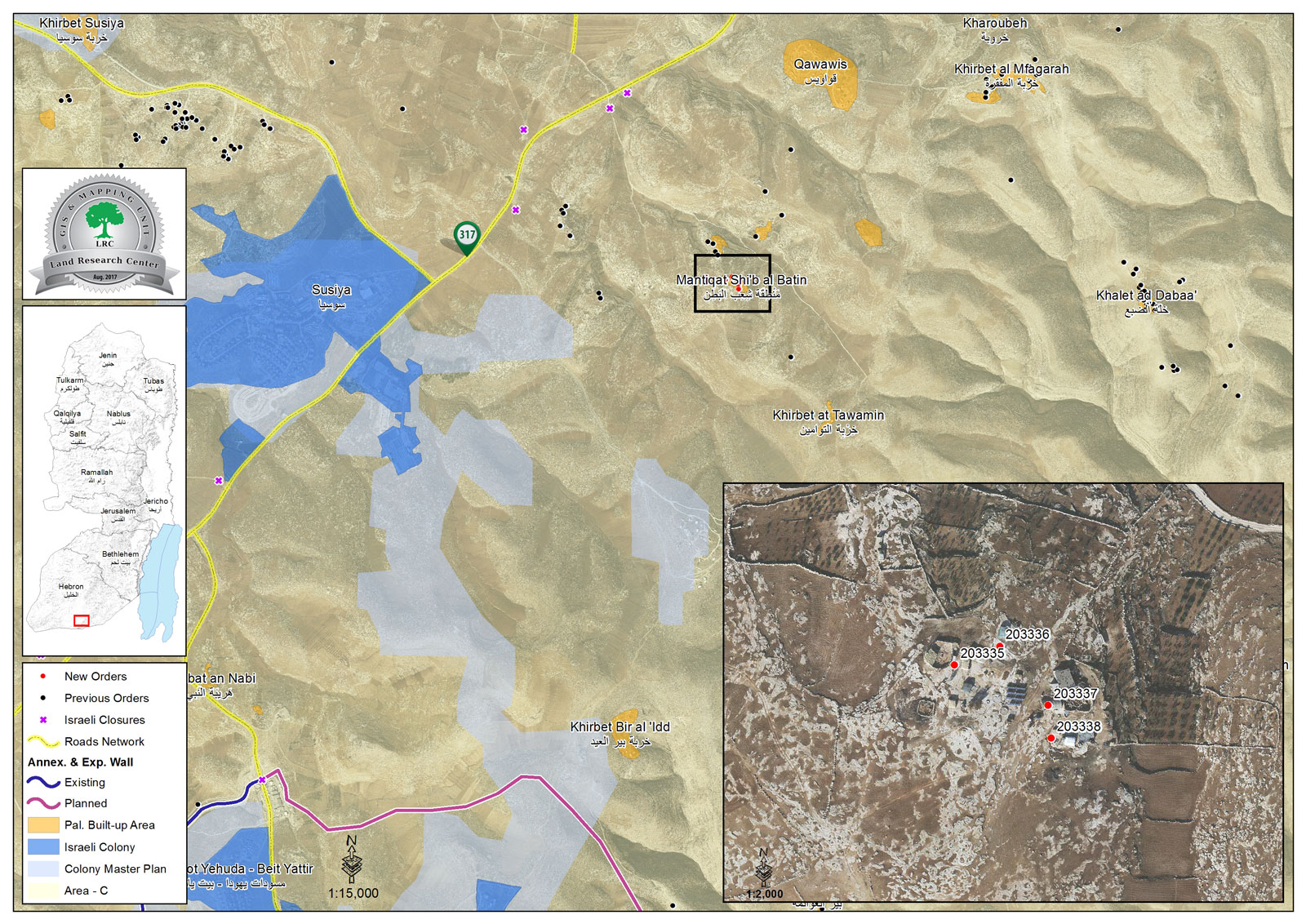 Stop-work orders on residences of Yatta town in Hebron governorate
